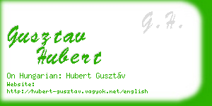 gusztav hubert business card