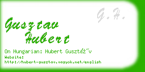 gusztav hubert business card